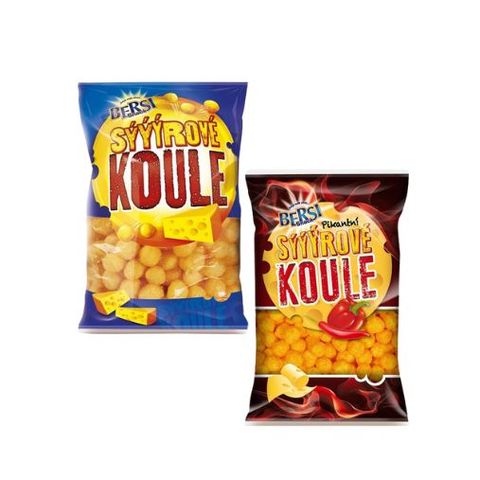 Bersi K řupky sýrové koule | 120 g + Bersi Křupky sýrové koule pikantní paprika | 120 g