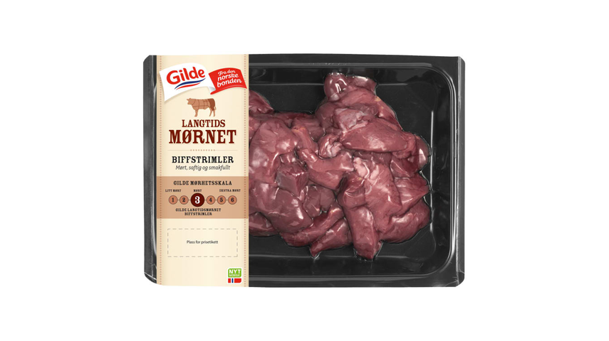 Gilde Biffstrimler Storfe Mørnet | 375g