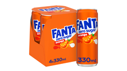 Fanta u/Sukker | 4 x 0.33l