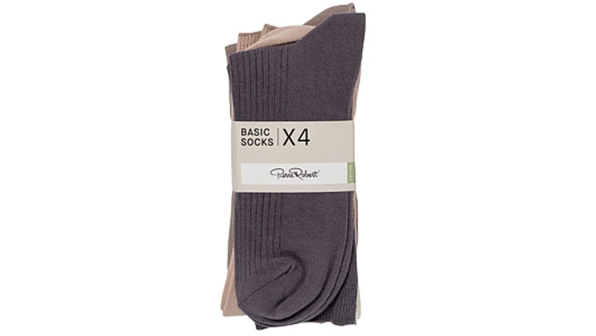 Basic Socks X4 Pastel Rib 37-40 | 4stk