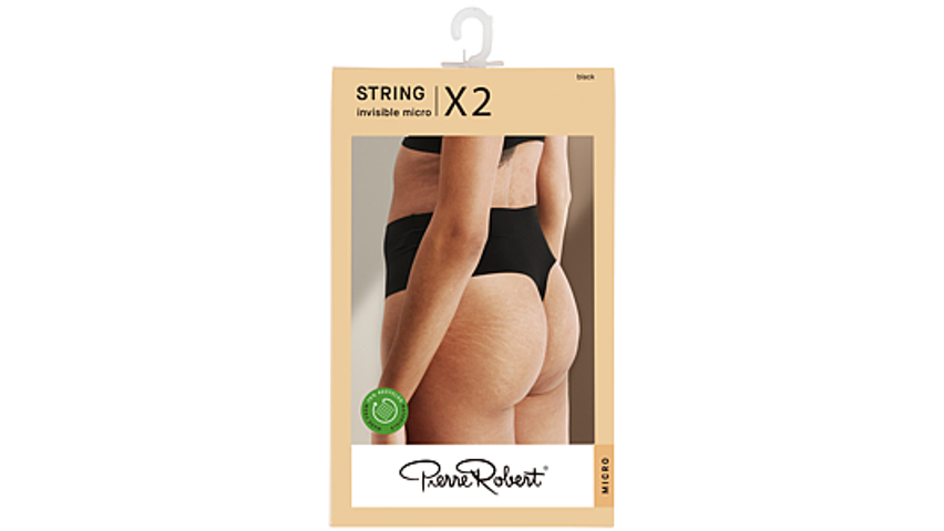 Micro String X2 Black M | 2stk