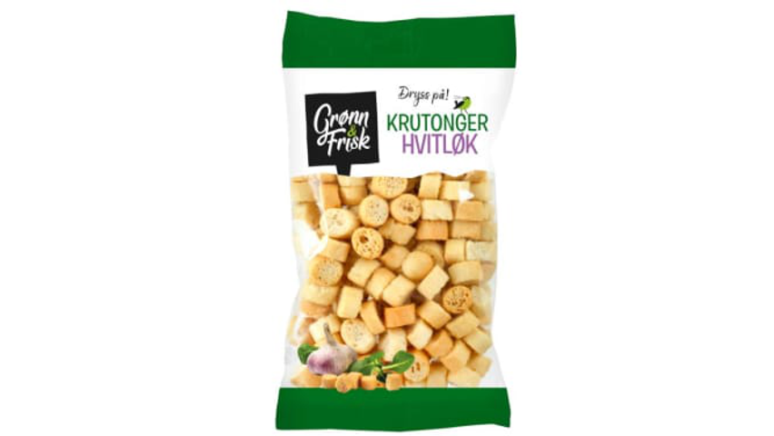 Grønn & Frisk Krutonger m/Hvitløk | 90g