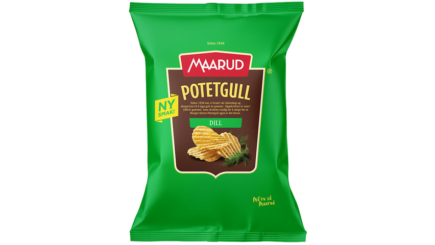 Maarud Potetgull Dill Grovrifla | 200g