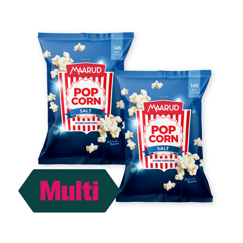 2 x Maarud Popcorn Poppet Salt 75g