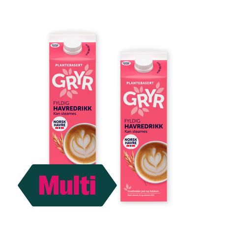 2 x Gryr Havredrikk Fyldig Naturell 1l