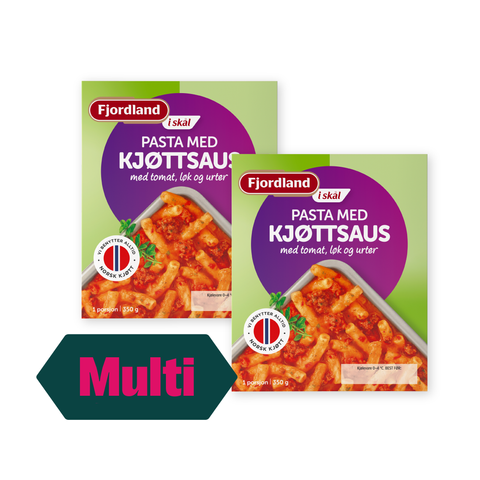 2 x Fjordland Pasta m/Kjøttsaus 350g