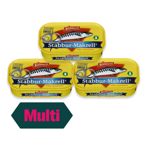 3 x Stabburet Makrell i Tomat 110g