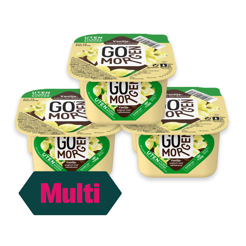 3 x Go'morgen Yoghurt Vanilje UTEN 190g