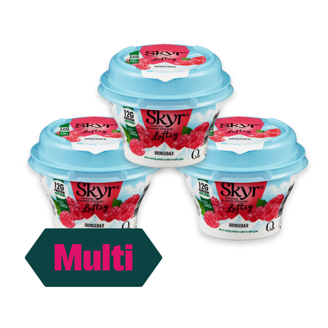 3 x Skyr Luftig Bringebær 130g