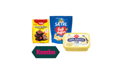 Brownie Mix, Vaniljeis & Gullvafler