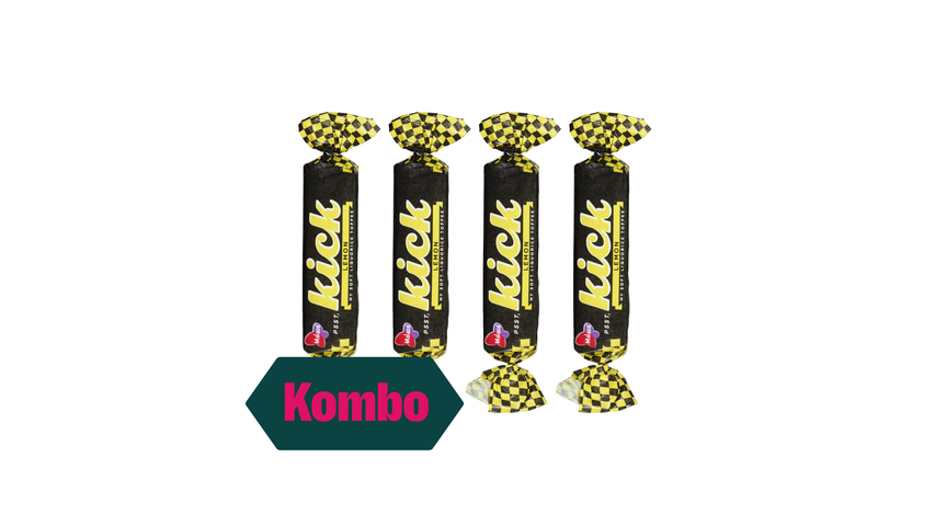 4 x Malaco Kick Lakris Lemon 19g 