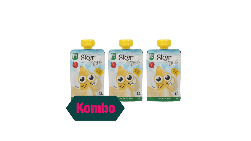 3 x Skyr Mini Banan Pose | 90g