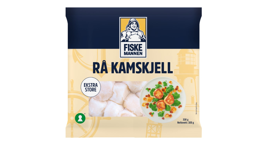 Fiskemannen Kamskjell Frosne | 300g