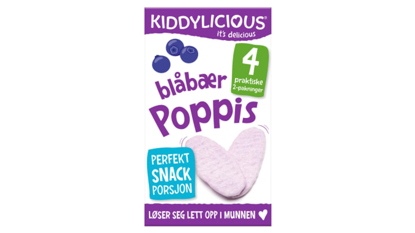 Kiddylicious Poppis Blåbær | 16g