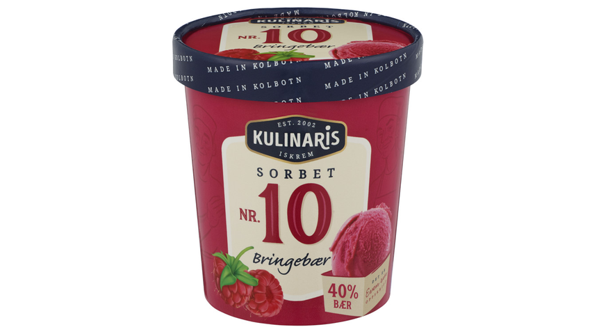 Kulinaris Sorbet Bringebær | 0.5l