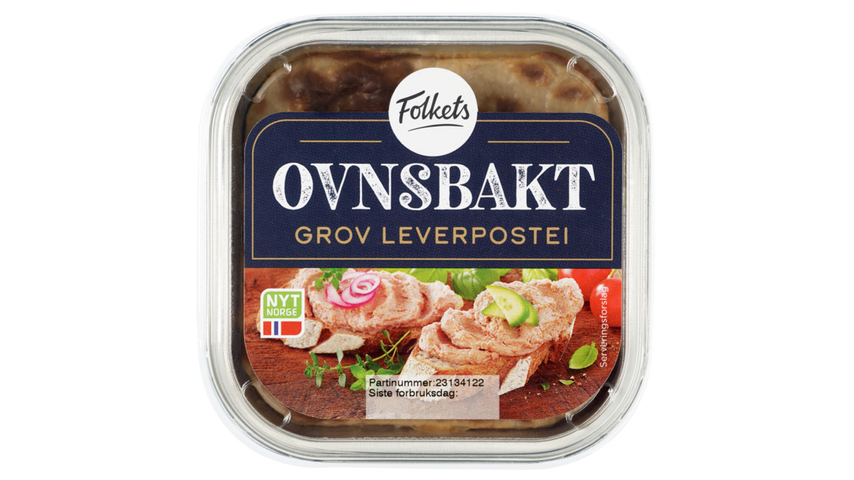 Folkets Leverpostei Grov Ovnsbakt | 185g