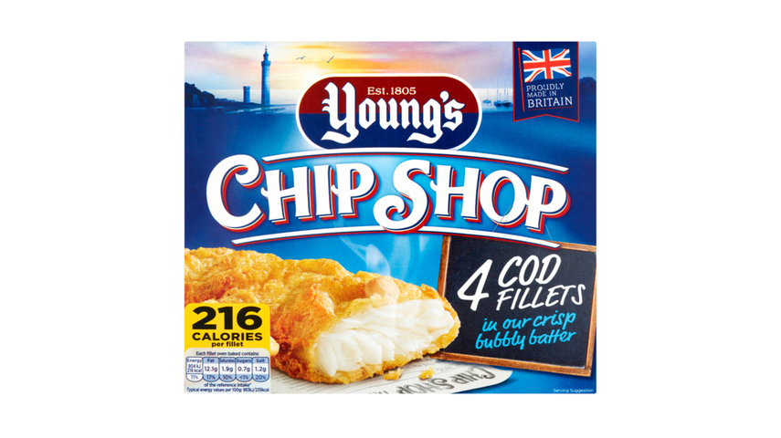 Young's Chip Shop 4 Cod Fillets Crispy Batter | 400g