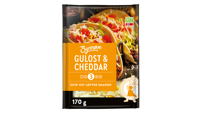 Synnøve Gulost & Cheddar Revet | 170g