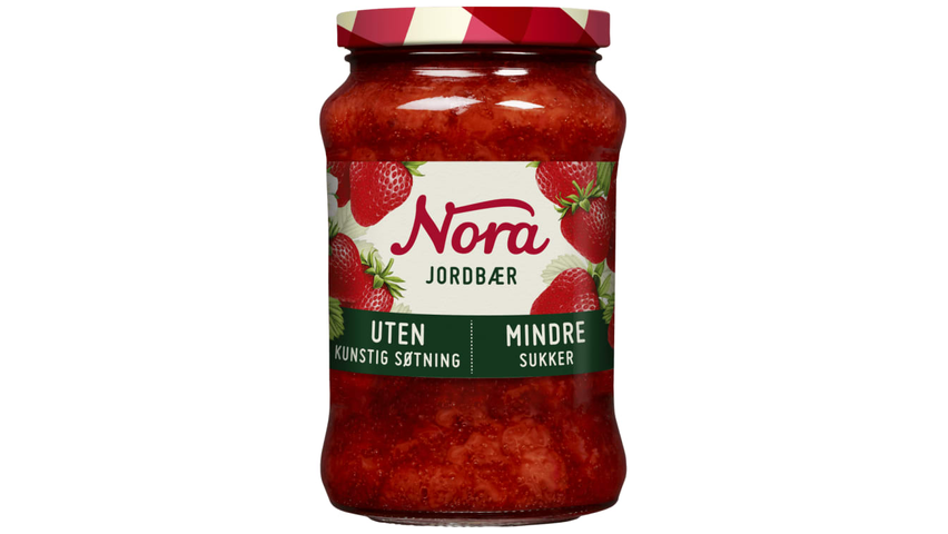 Nora Jordbærsyltetøy Mindre Sukker | 530g