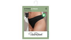 Truse String Bomull | Sort 3pk L