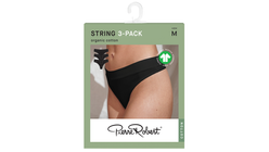 Truse String Bomull | Sort 3pk XXL