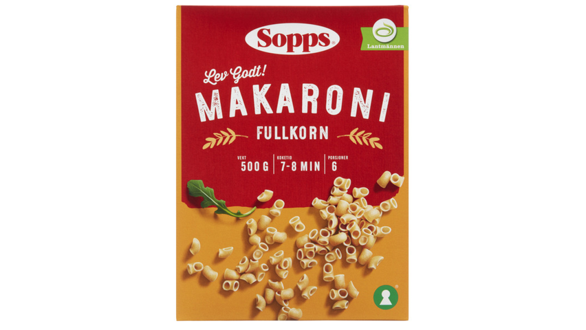 Sopps Makaroni Fullkorn | 500g