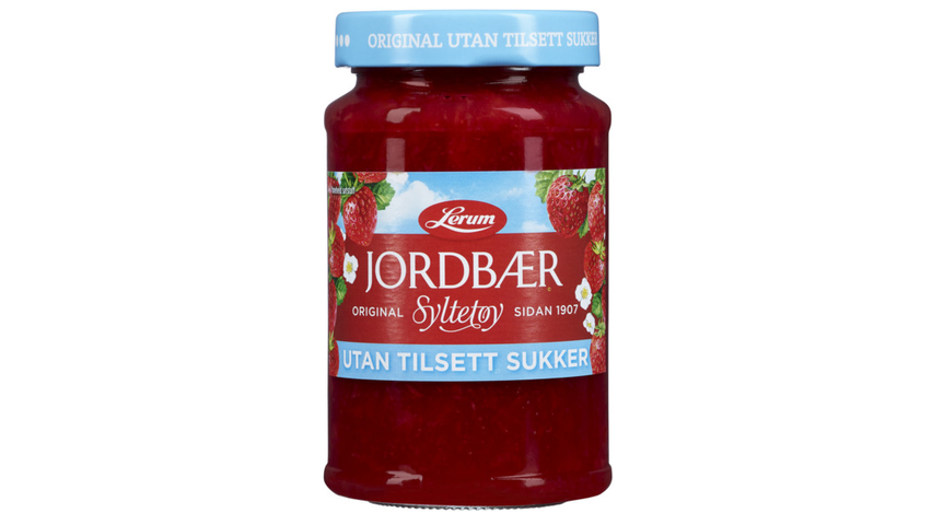 Lerum Jordbærsyltetøy u/Sukker | 425g