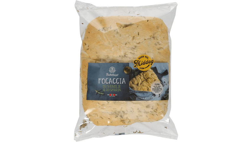 Bakehuset Focaccia Rosmarin & Oliven | 350g