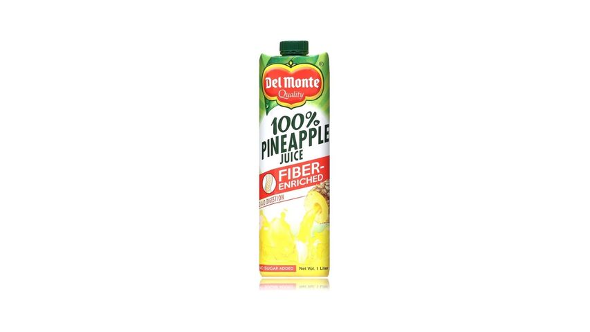 Del Monte Fiber Enriched 100% Pineapple Juice Drink 1L delivery in