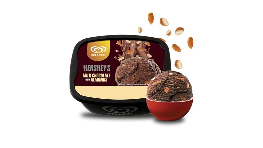 Buy Selecta Hershey's Milk Almonds Ice Cream from Dmart for