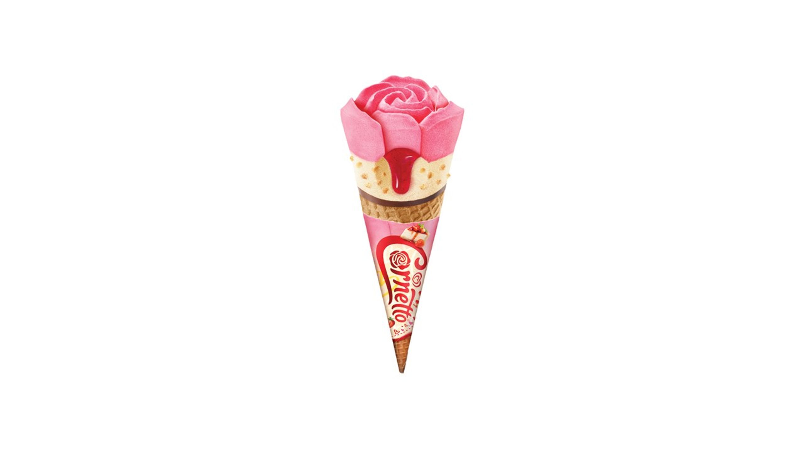 Cornetto Love Rose Strawberry Ice Cream Cone 110mL delivery in the ...