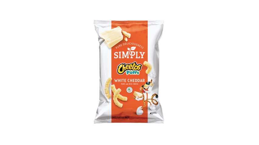 Simply Cheetos White Cheddar Crunchy Cheese Flavored Snacks, 8.5 oz Bag