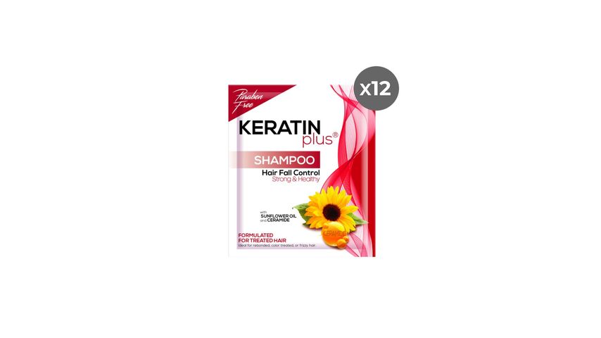 Keratin Plus Shampoo Hairfall Control 22ml X 12 Delivery In The Philippines Foodpanda 1357