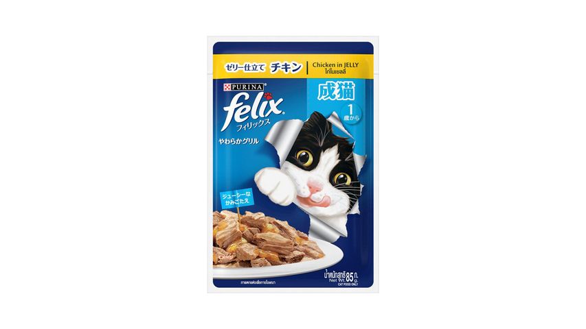 Purina Felix Chicken in Jelly Adult Cat Food 85g delivery in the ...