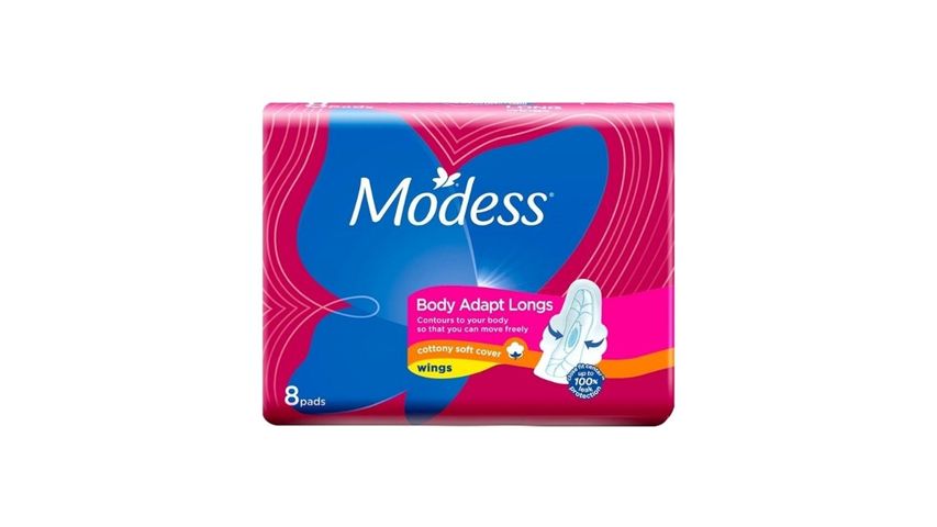 Modess Sanitary Napkin Body Adapt Longs Maxi 8S