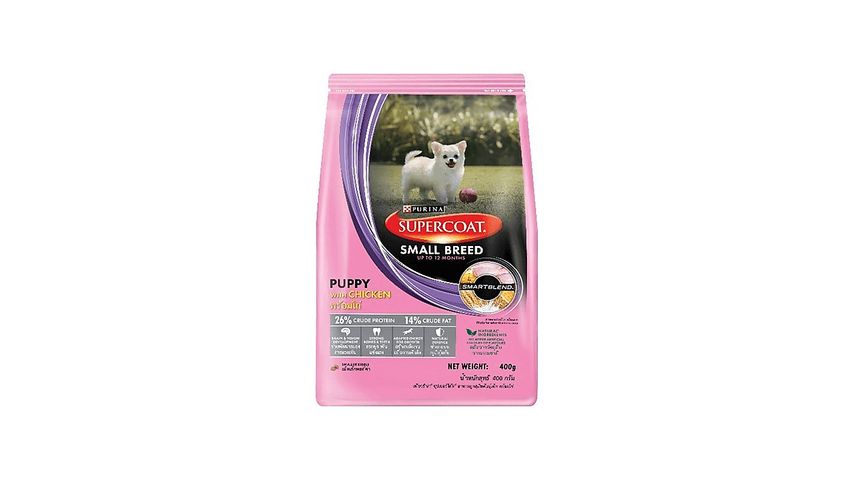 Purina Supercoat Chicken Small Breed Dog Food 400g delivery in the