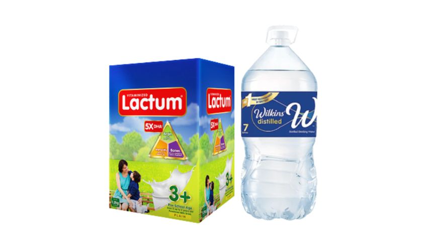 Wilkins Distilled Drinking Water 7L and Lactum for 3+ Years Old 1.2kg Powdered Milk Drink for Children Over 3 up to 5 Years Old