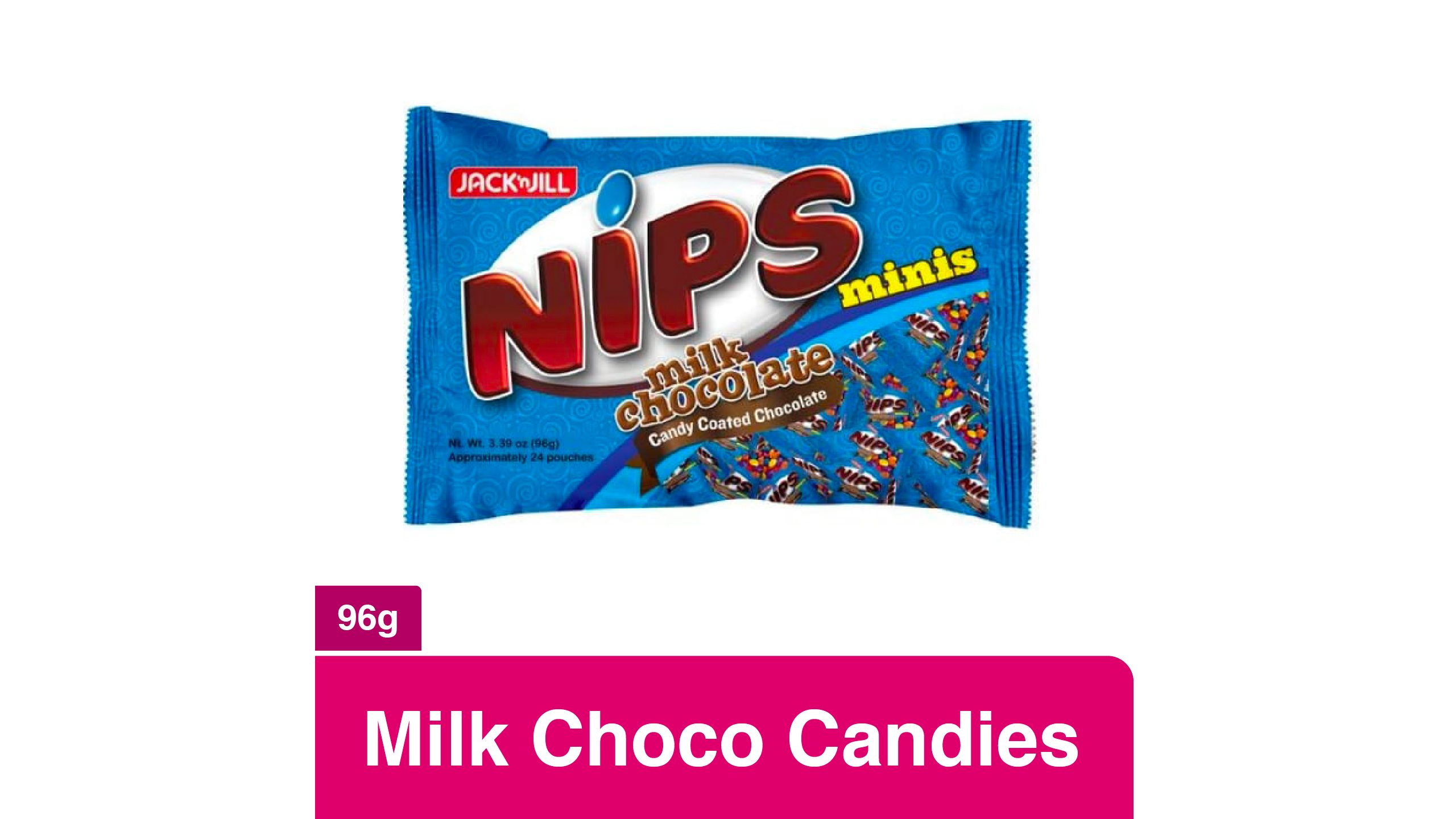 Jack'n jill nips Milk chocolate Mini polybag 5gmx24sx24pks (4800016042461)