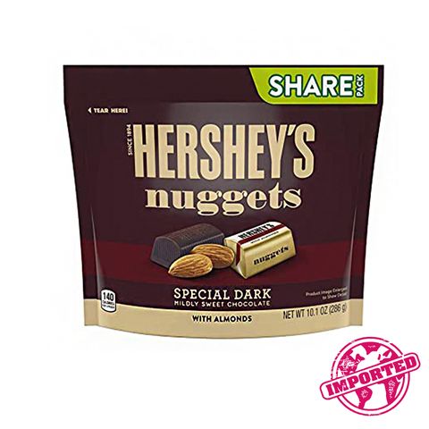 Hershey's Nuggets Dark Chocolate With Almond Pouch 286 g delivery near ...