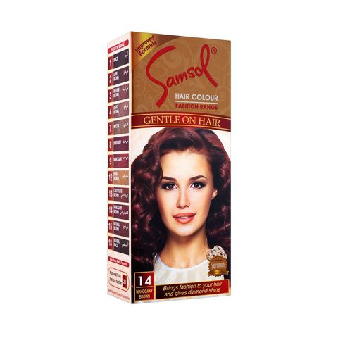 Buy Samsol Hair Dye - 14 Mahogany Brown 50g - Pandamart - Gulberg III online delivery in Buy Samsol Hair Dye - 14 Mahogany Brown 50g - Pandamart - Gulberg III online delivery in