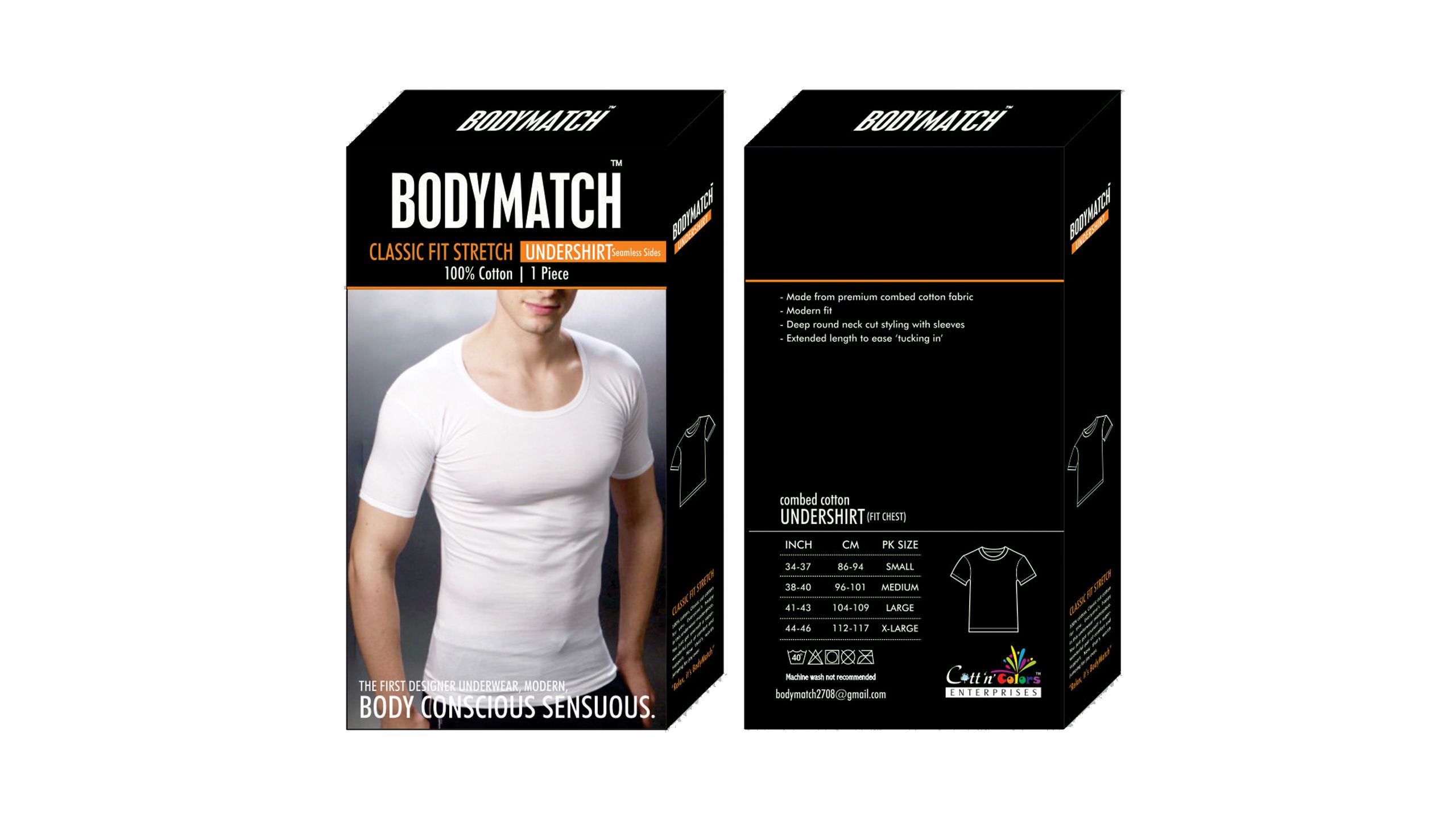 Bodymatch - Under Shirt Vest for Men - White Inner Wear-Medium