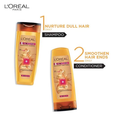 L'oreal Pairs 6 Oil Nourish Nourishing Shampoo Conditioner, 175 ml Each