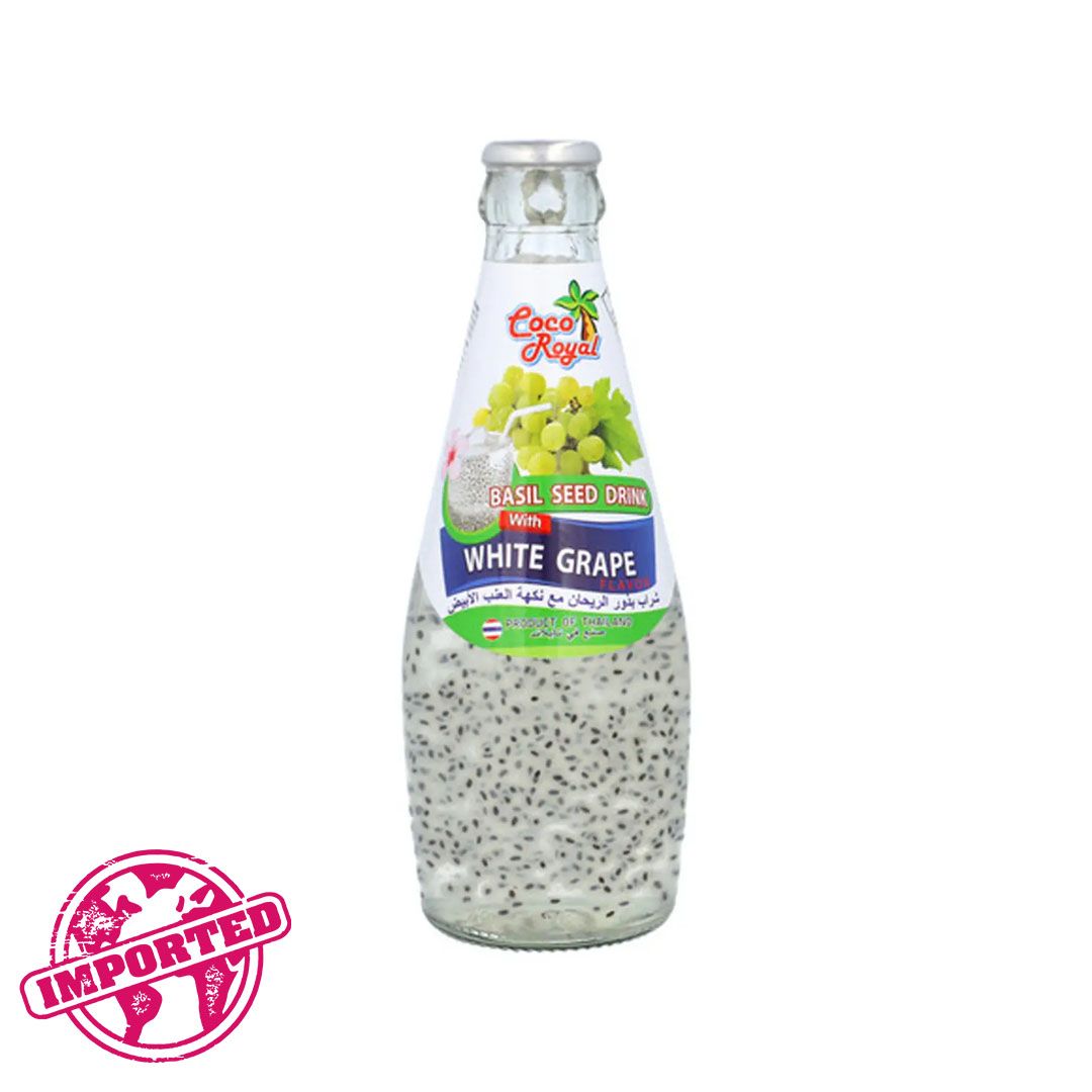 Coco Royal Basil Seed White Grape 290ml Imported delivery near