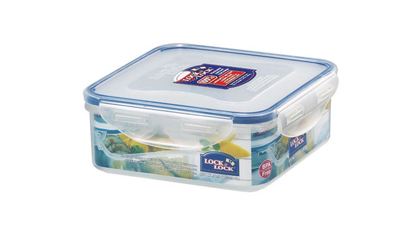 Lock&lock Rect. Short Food Container 550ml with Divider