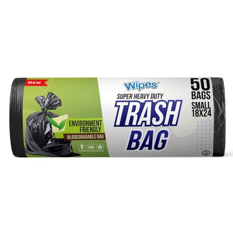 Wipes Forceflex Small Trash Bags Rolls (18X24) 50 Bags