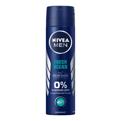 Nivea Men Fresh Ocean, Deodorant For Men, Aqua Scent, Spray 150 ml ...