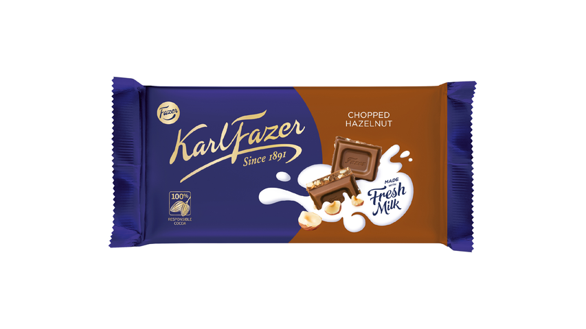 Fazer Milk Chocolate Chopped Hazelnut 145g