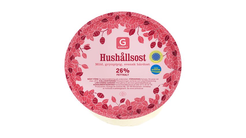 Garant Hushållsost Mild 26% ca 1kg 