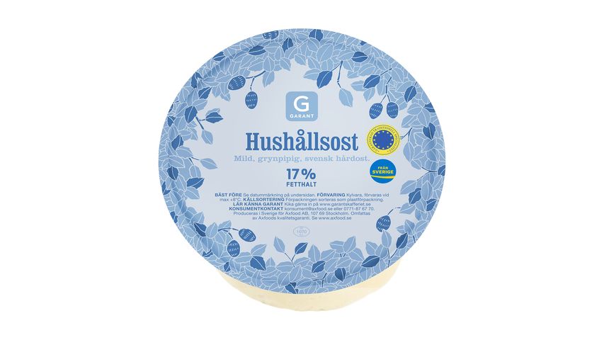 Garant Hushållsost Mild 17% ca 1kg 