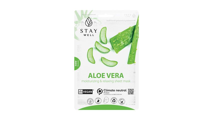 Stay Well Aloe Vera Vegan Sheet Mask 1-pack